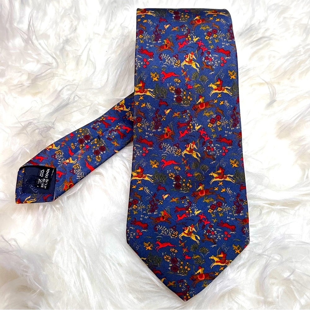 Salvatore Ferragamo Horse Print Tie